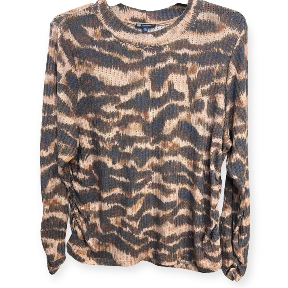 Democracy Women’s Multicolor Leopard Print Top Size‎ 2X/3X *215 *2244